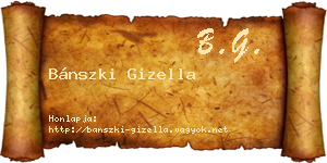 Bánszki Gizella névjegykártya